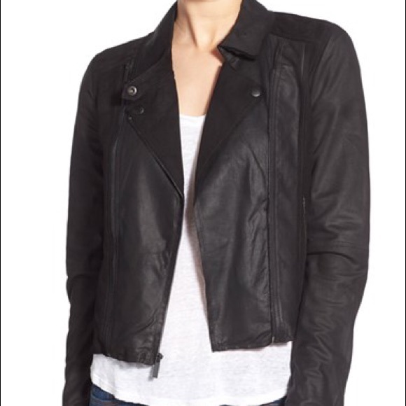 Paige Silvie Suede & Leather Moto Jacket