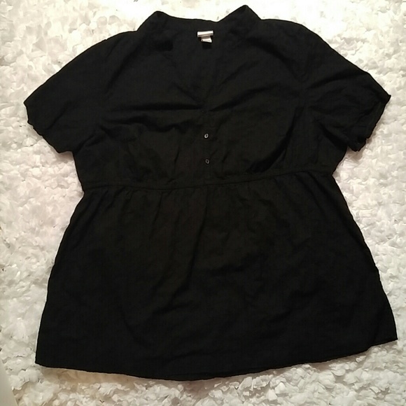 Venezia Tops - Lane Bryant Black Eyelet Blouse