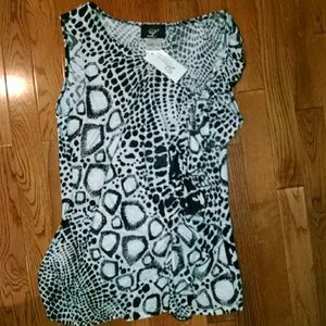 Libra Ruffled Tank Top    NWT