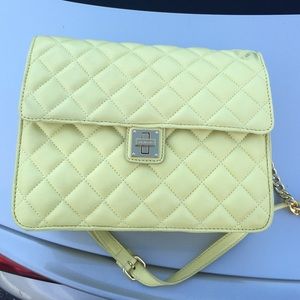 Brand new yellow Isaac mizrahi cross body