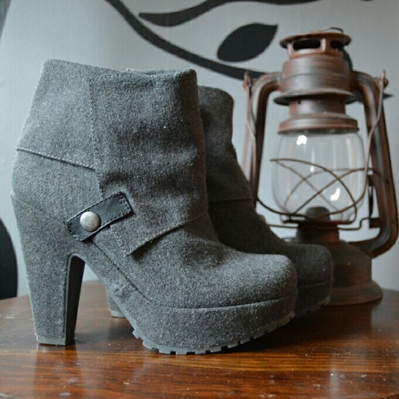 Grey High Booties