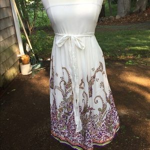 White tube top sun dress M