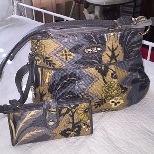 Spartina bag with matching wallet