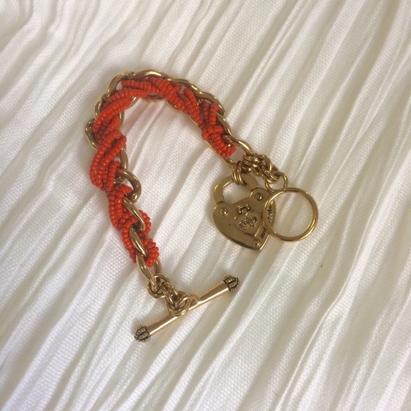 Juicy couture orange beaded bracelet
