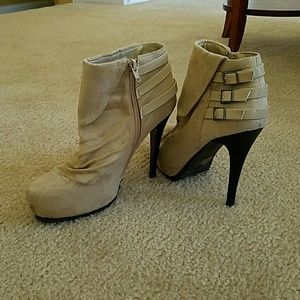 High heel booties