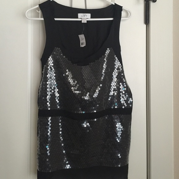 NWT Ann Taylor Loft Sparkle Dress Tank Top M