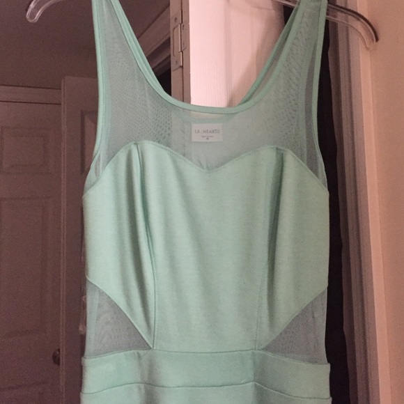 L.A. Hearts sea-foam green mini dress - Picture 2 of 4