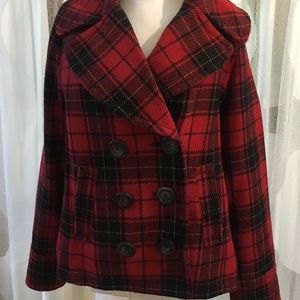 Red plaid jacket