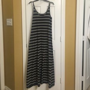 Vans black and white stripe maxi dress
