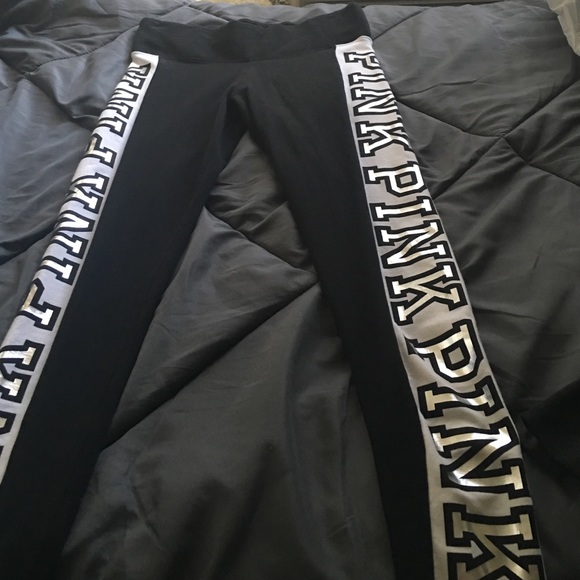 Pink/Victoria Secret: Black Yoga Pants
