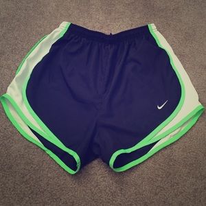 Navy and Lime Green Nike shorts size small