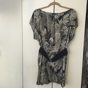 Forever 21 Patterned Dress W/ Belt