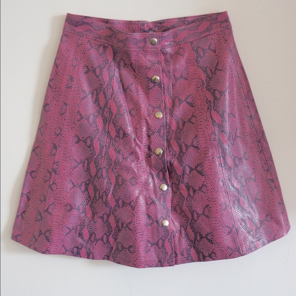 Rare Italian leather mini skirt