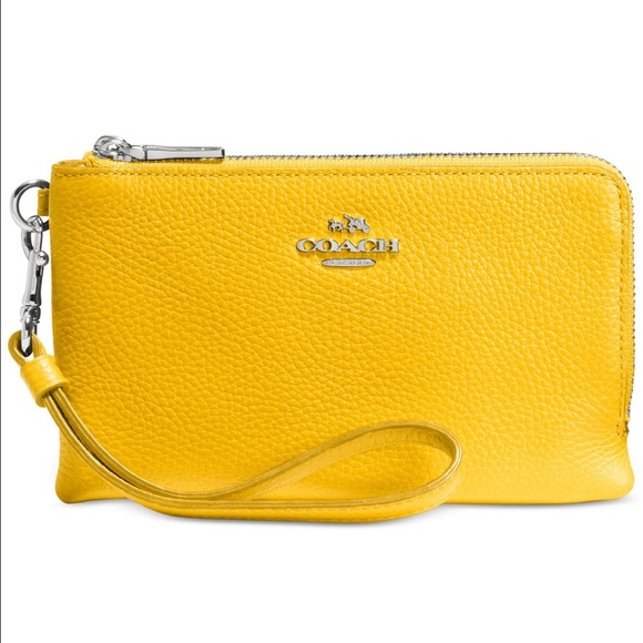 Coach Bubble Corner Zip In Polished Pebble Leather