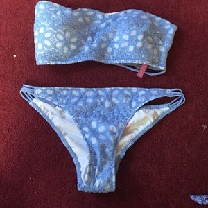 Lace bandeau bathing suit!