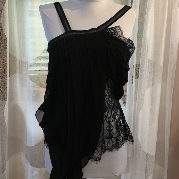 NWT Black lace top with great detail!!