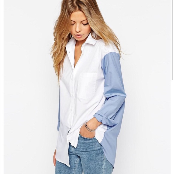 ASOS Colorblock Boyfriend shirt