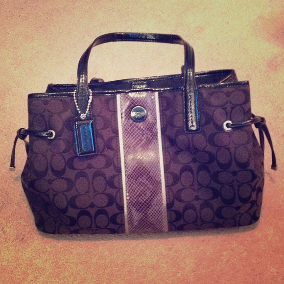 Coach Purse, black, cloth, like new, NWOT