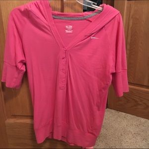 Nike pink pullover (small)