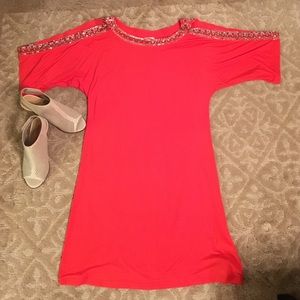 Boston Proper, beaded shoulder dress