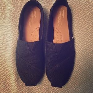 Black Toms Size 9.5 Women's