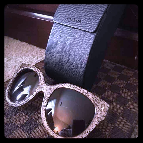 Authentic Prada Brown Lace Sunglasses