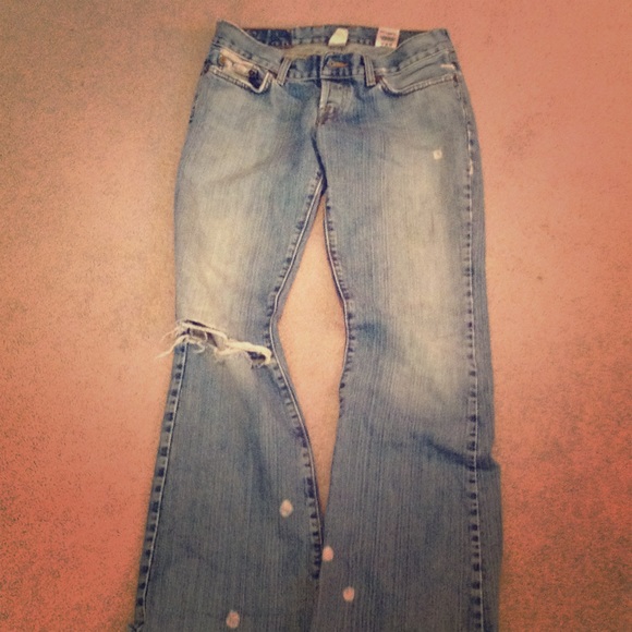 Lucky Brand jeans, distressed, Bootcut