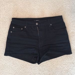 Black High Rise Shorts