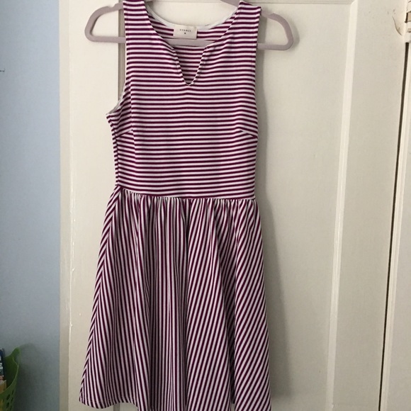 NWOT Everly striped fit & flare dress, size S