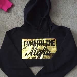 I'm With The Mafia Crop Hoodie