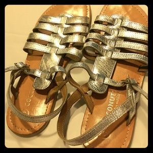 Metallic gladiator sandals!