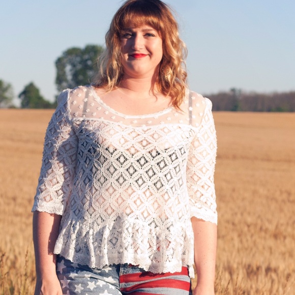 Ruche Lace Blouse