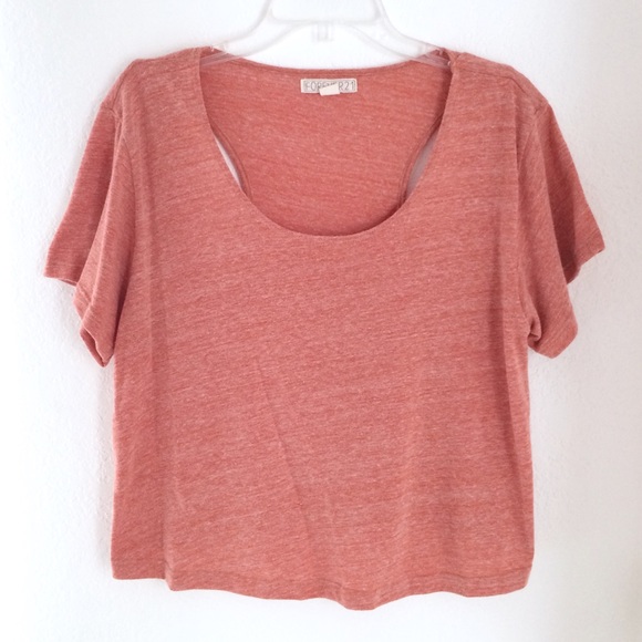 Orange cutout-back top