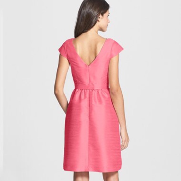 Alfred Sung Fit & Flare Dress in Papaya - Picture 2 of 4