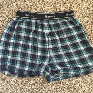 Hanes men's plaid boxers