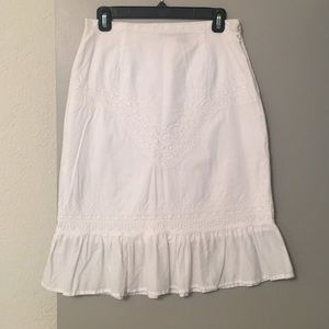 White embroidered skirt