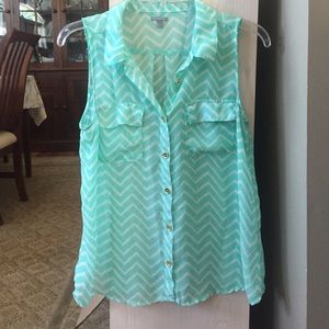 Charlotte Russe sheer chevron top