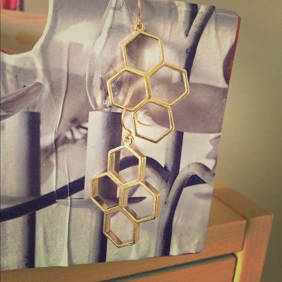 Anthropologie Jewelry - Anthropologie honey comb earrings