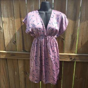 Kimono Style Tulip Print Dress