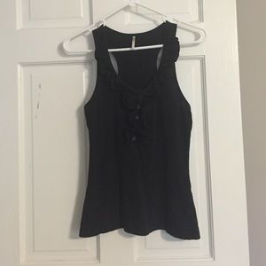 Black razorback tank top