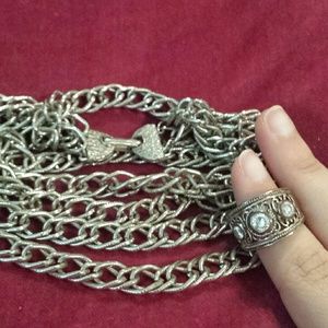 Bundle  Two Silvertone Vintage Jewelry