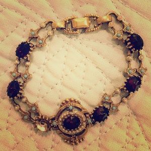 Fashion Ruby and pearl bracelet