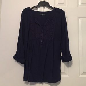 Charter Club navy bib top