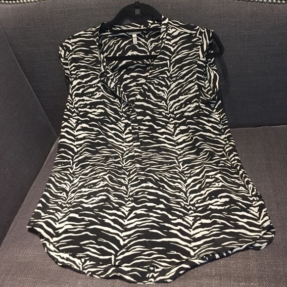 Rebecca Taylor zebra print blouse