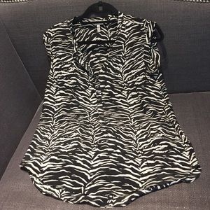 Rebecca Taylor zebra print blouse