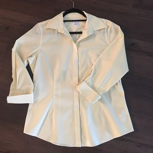 Yellow Brooks Brothers non-iron button up