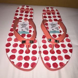Brand new coach flip flops