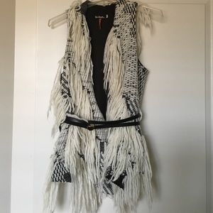 Anthro funky b&w vest