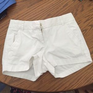 J. Crew White 3 inch Chino shorts