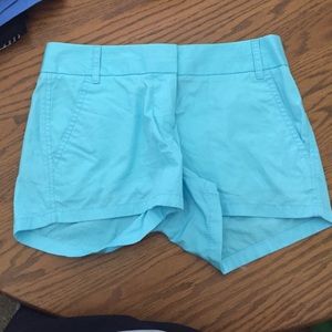 J. Crew Teal Blue Chino 3 inch Shorts